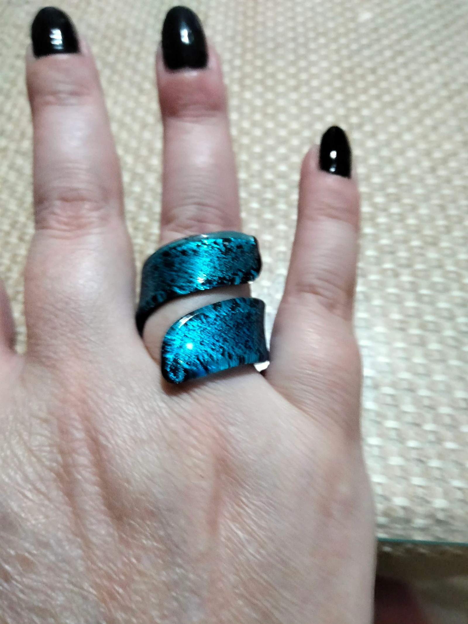 Anillo cristal murano talla L